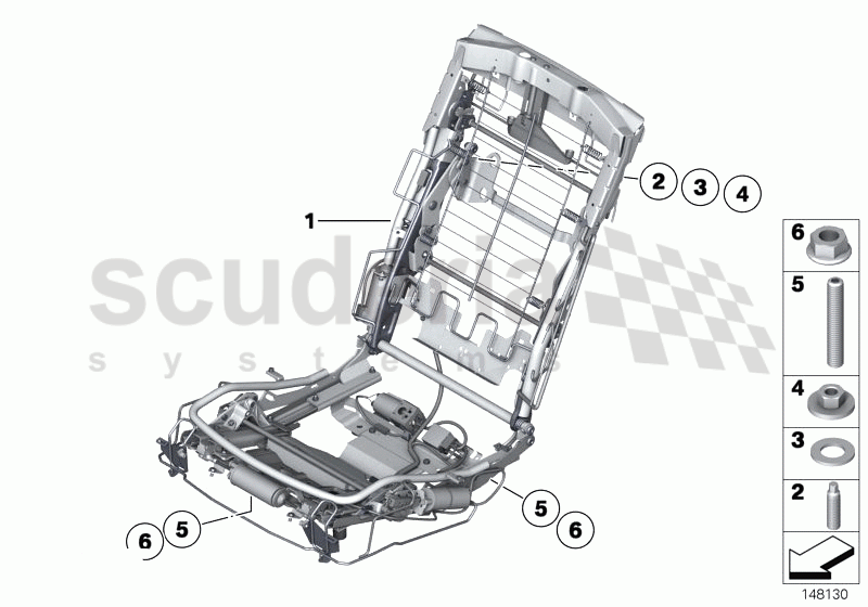 Seat frame, Business seat of Rolls Royce Rolls Royce Phantom