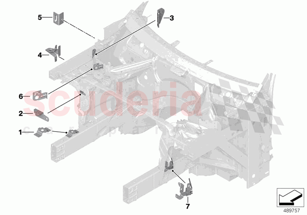 Front body bracket of Rolls Royce Rolls Royce Cullinan RR31(2017-2023)