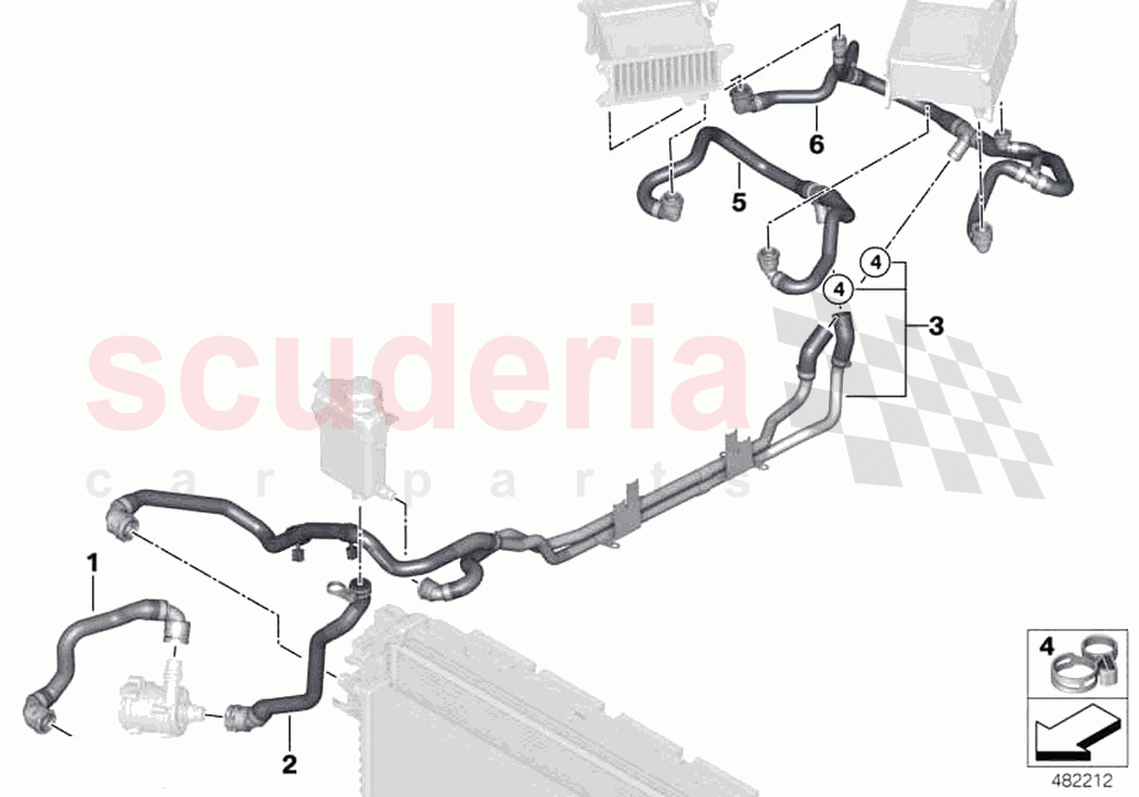 Cooling system water hoses charge air of Rolls Royce Rolls Royce Cullinan RR31(2017-2023)