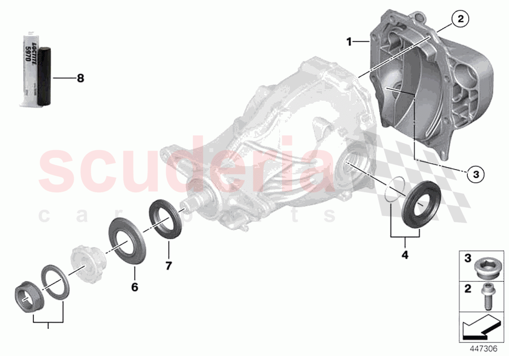 Rear axle drive parts of Rolls Royce Rolls Royce Cullinan RR31(2017-2023)