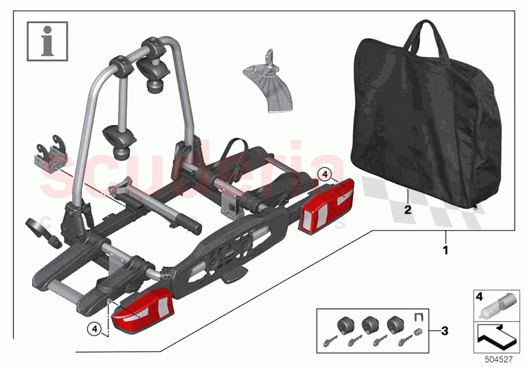 Bicycle carrier of Rolls Royce Rolls Royce Cullinan RR31(2017-2023)