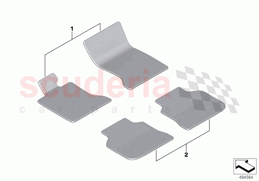 Full set all weather floor mats of Rolls Royce Rolls Royce Cullinan RR31(2017-2023)