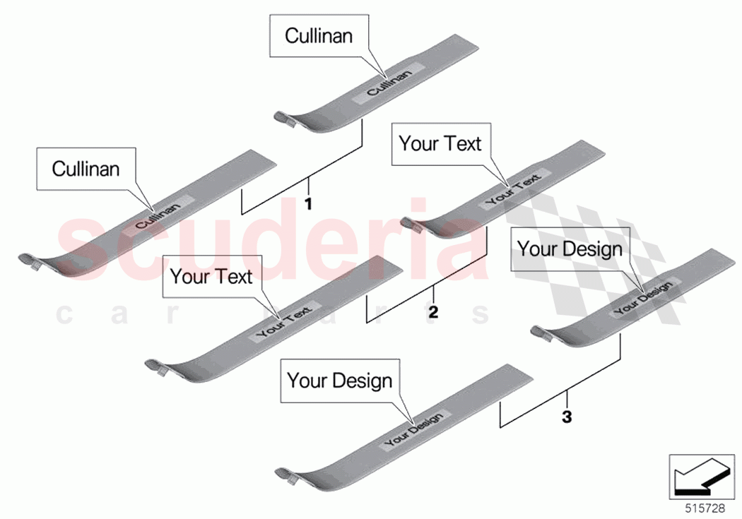 Retrofit iIluminated carbon treadplates of Rolls Royce Rolls Royce Cullinan RR31(2017-2023)