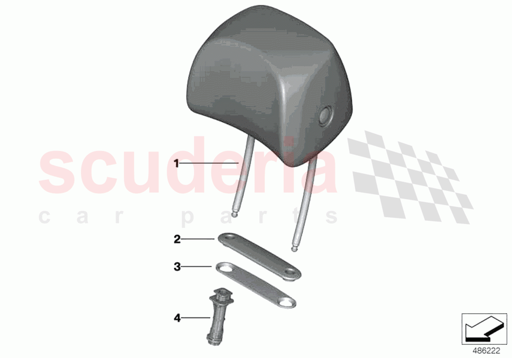 Seat front head restraint of Rolls Royce Rolls Royce Cullinan RR31(2017-2023)