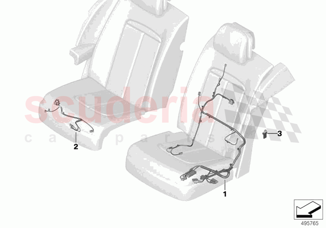 Rear seat wiring set of Rolls Royce Rolls Royce Cullinan RR31(2017-2023)