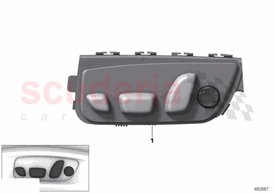 Switch seat adjustment of Rolls Royce Rolls Royce Cullinan RR31(2017-2023)