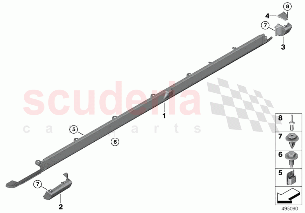 Cover door sill wheel arch of Rolls Royce Rolls Royce Cullinan RR31(2017-2023)