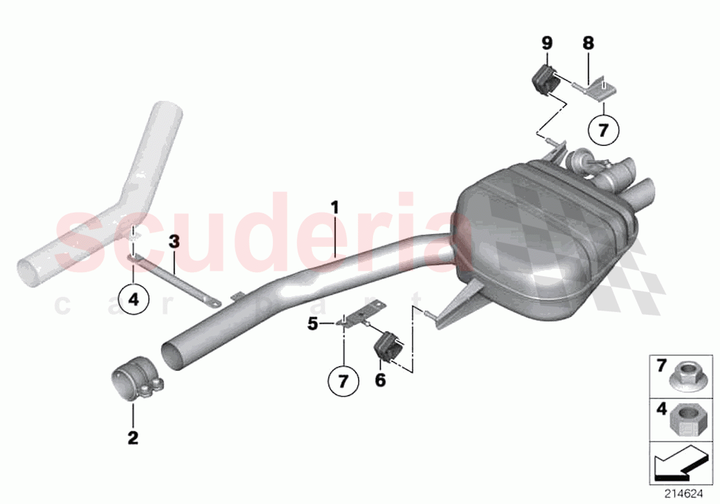 Exhaust system rear of Rolls Royce Rolls Royce Dawn RR6(2017-2023)