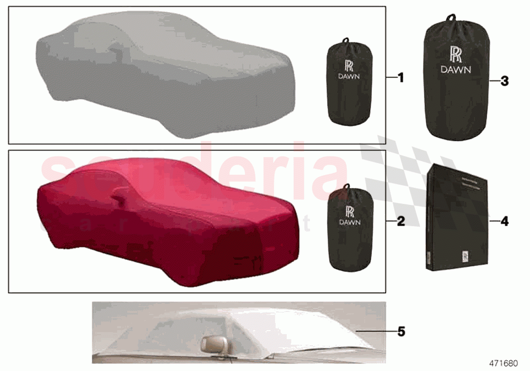 Car cover interior tailored of Rolls Royce Rolls Royce Dawn RR6(2017-2023)