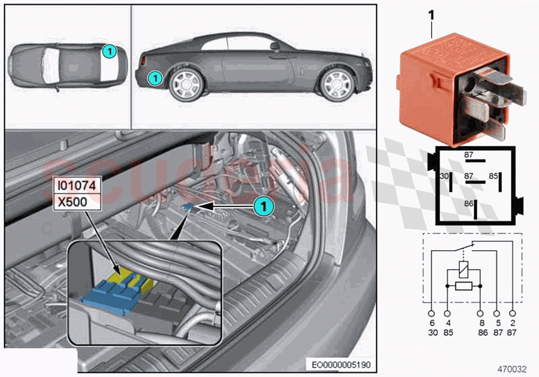 Relay convertible top I01074 of Rolls Royce Rolls Royce Dawn RR6(2017-2023)