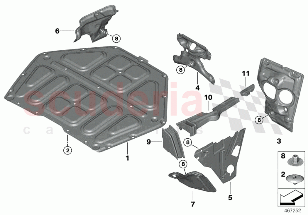 Sound insulation front I of Rolls Royce Rolls Royce Dawn RR6(2017-2023)