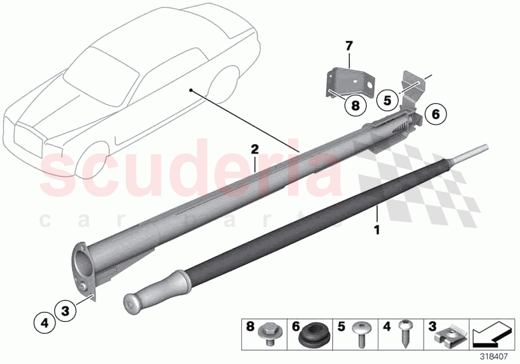 Umbrella bag of Rolls Royce Rolls Royce Dawn RR6(2017-2023)