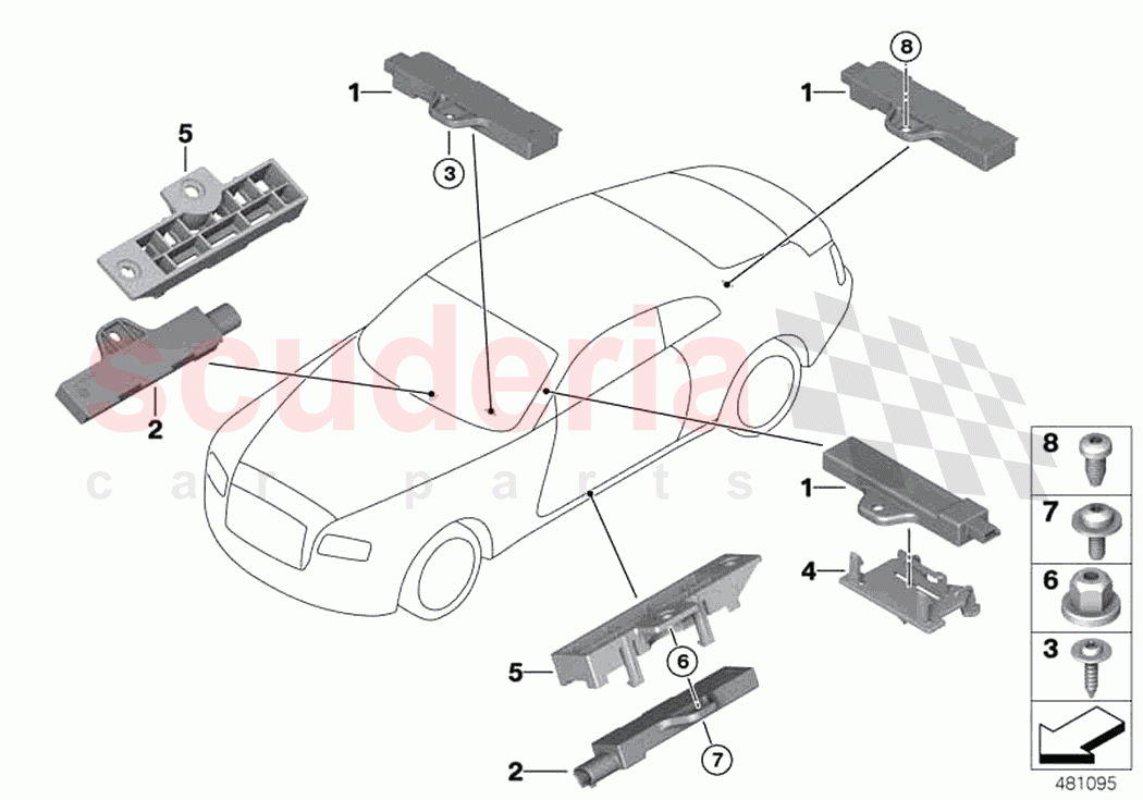 Single parts aerial comfort access of Rolls Royce Rolls Royce Ghost Extended RR22(2019-2023)