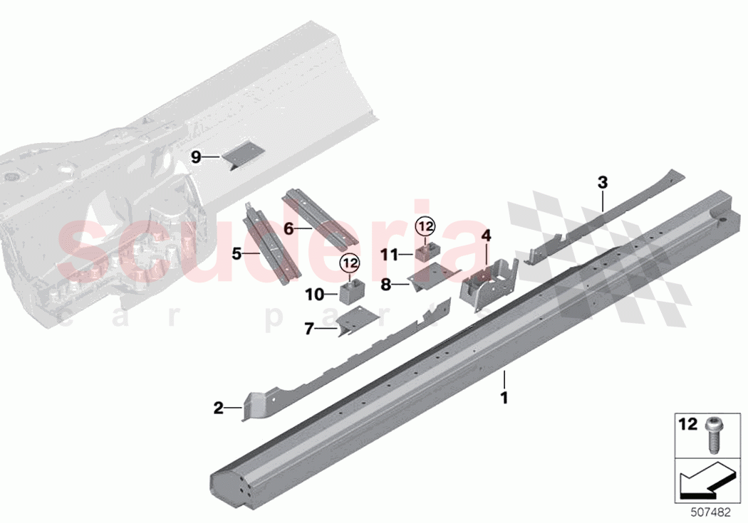 Floorpan assembly of Rolls Royce Rolls Royce Ghost Extended RR22(2019-2023)