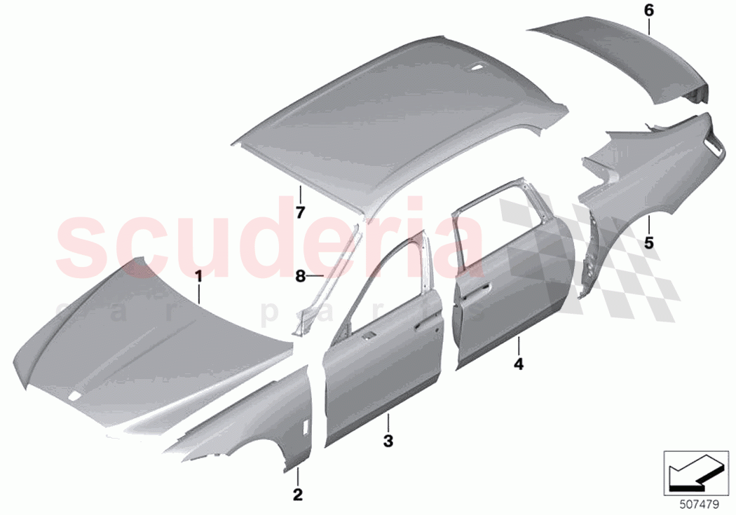 Outer panel of Rolls Royce Rolls Royce Ghost Extended RR22(2019-2023)