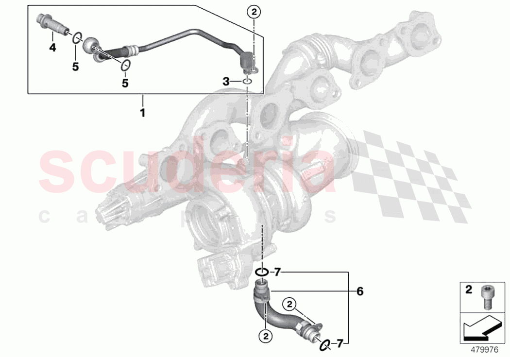 Exhaust turbocharger oil supply of Rolls Royce Rolls Royce Ghost Extended RR22(2019-2023)