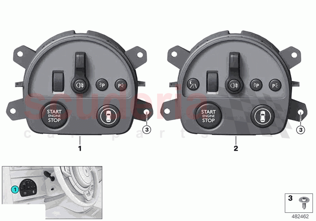 Control unit lights of Rolls Royce Rolls Royce Ghost Extended RR22(2019-2023)