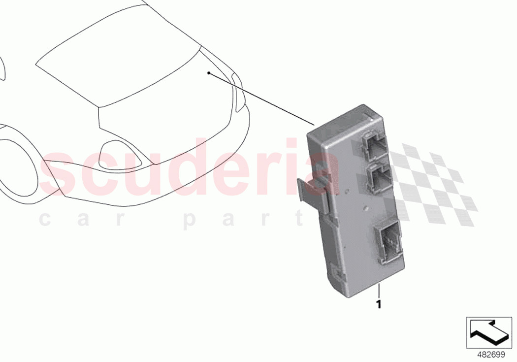 Control unit tailgate function module of Rolls Royce Rolls Royce Ghost Extended RR22(2019-2023)