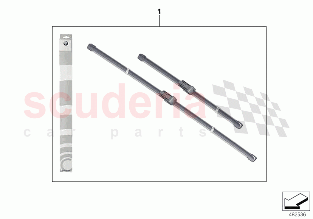 Set wiper blades of Rolls Royce Rolls Royce Ghost Extended RR22(2019-2023)