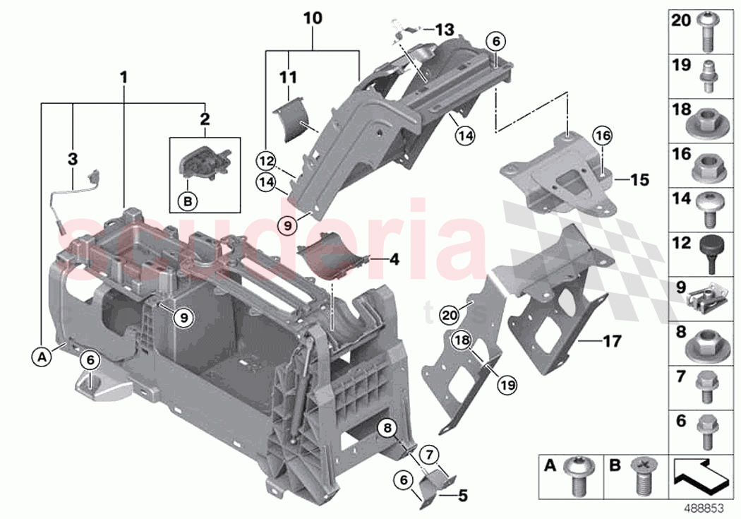 Centre console rear cabin of Rolls Royce Rolls Royce Ghost Extended RR22(2019-2023)