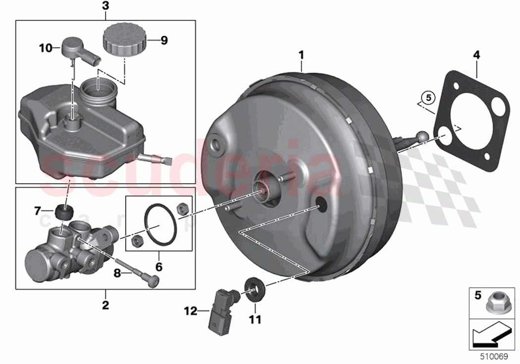 Power brake of Rolls Royce Rolls Royce Ghost RR21(2019-2023)