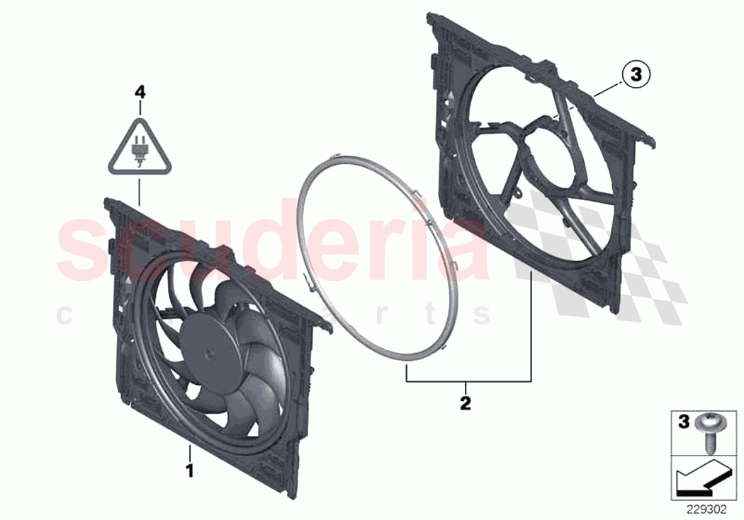 Fan shroud fan of Rolls Royce Rolls Royce Ghost RR21(2019-2023)