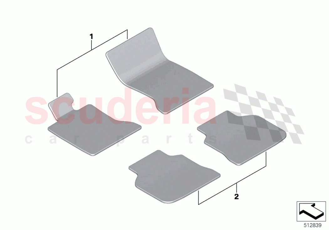 Full set all weather floor mats of Rolls Royce Rolls Royce Ghost RR21(2019-2023)