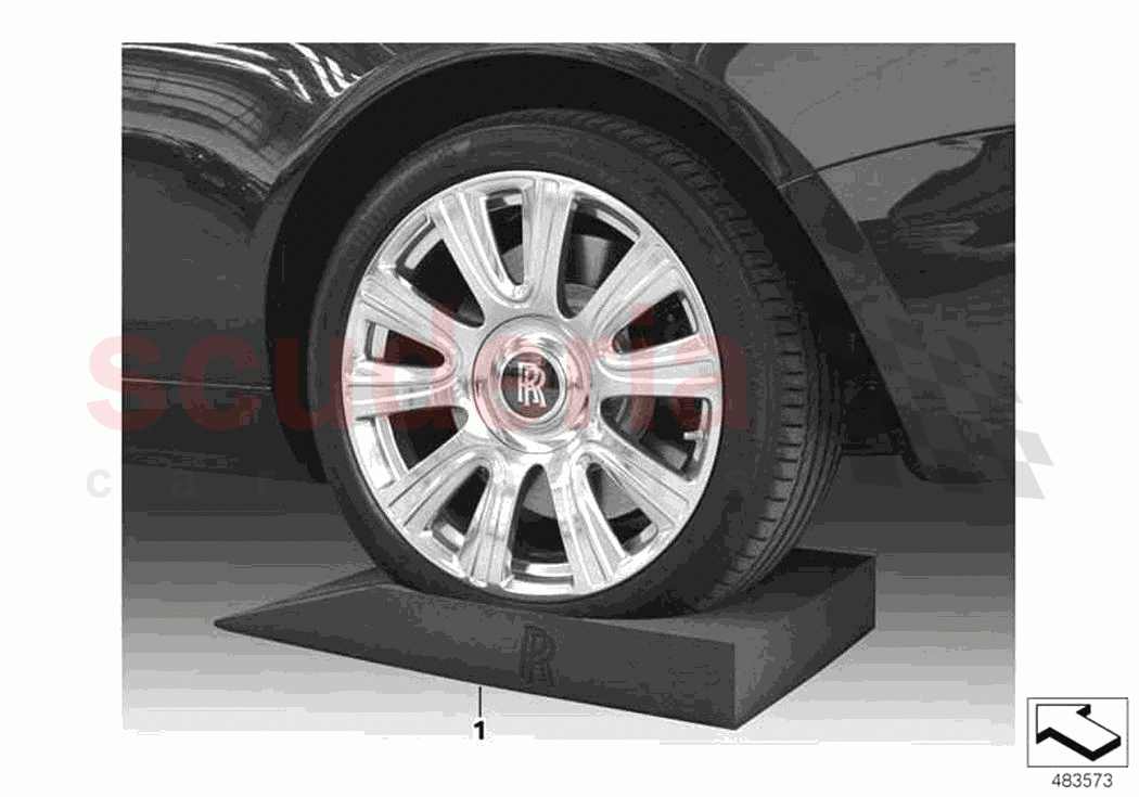 Tyre cradles of Rolls Royce Rolls Royce Ghost RR21(2019-2023)