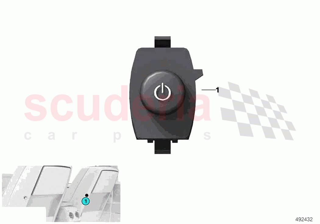 Rear Seat Entertainment switch of Rolls Royce Rolls Royce Ghost RR21(2019-2023)