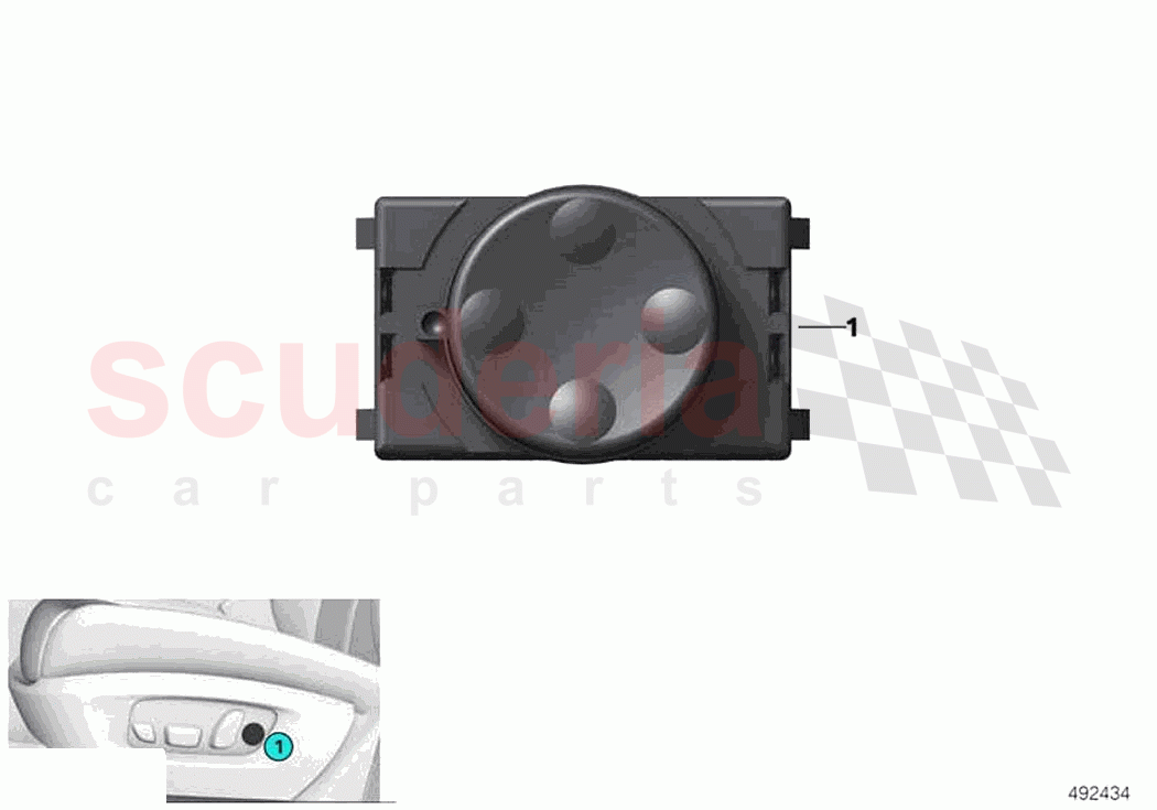 Switch lumbar of Rolls Royce Rolls Royce Ghost RR21(2019-2023)