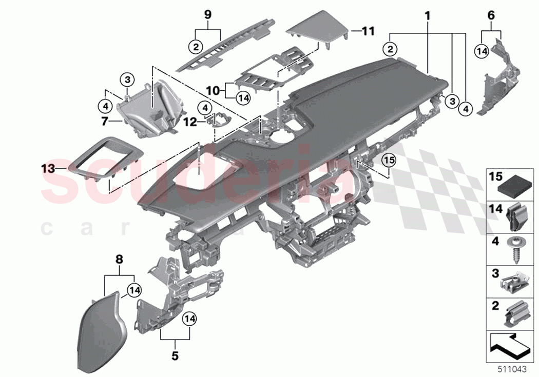 Instrument panel upper part of Rolls Royce Rolls Royce Ghost RR21(2019-2023)