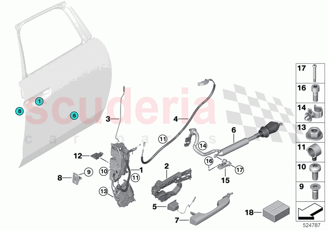Locking system door rear of Rolls Royce Rolls Royce Ghost RR21(2019-2023)
