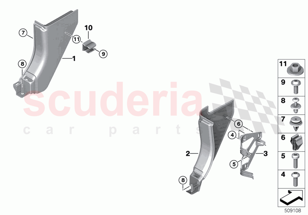 Trim panel leg room of Rolls Royce Rolls Royce Ghost RR21(2019-2023)