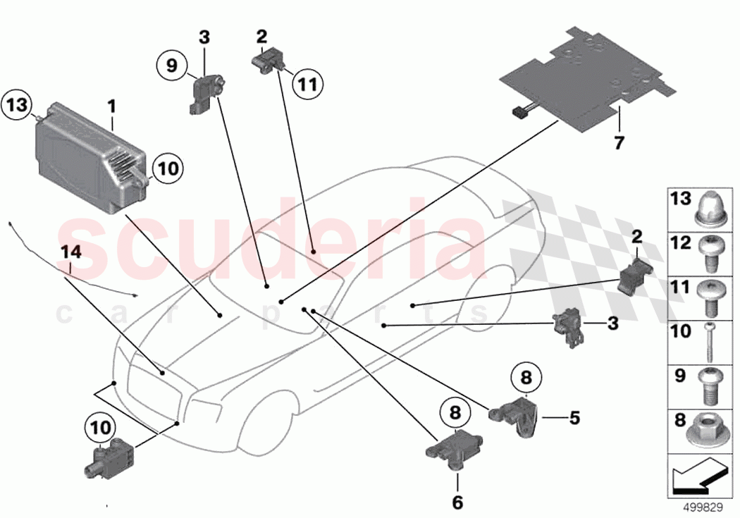 Electric parts airbag of Rolls Royce Rolls Royce Ghost RR4(2017-2019)