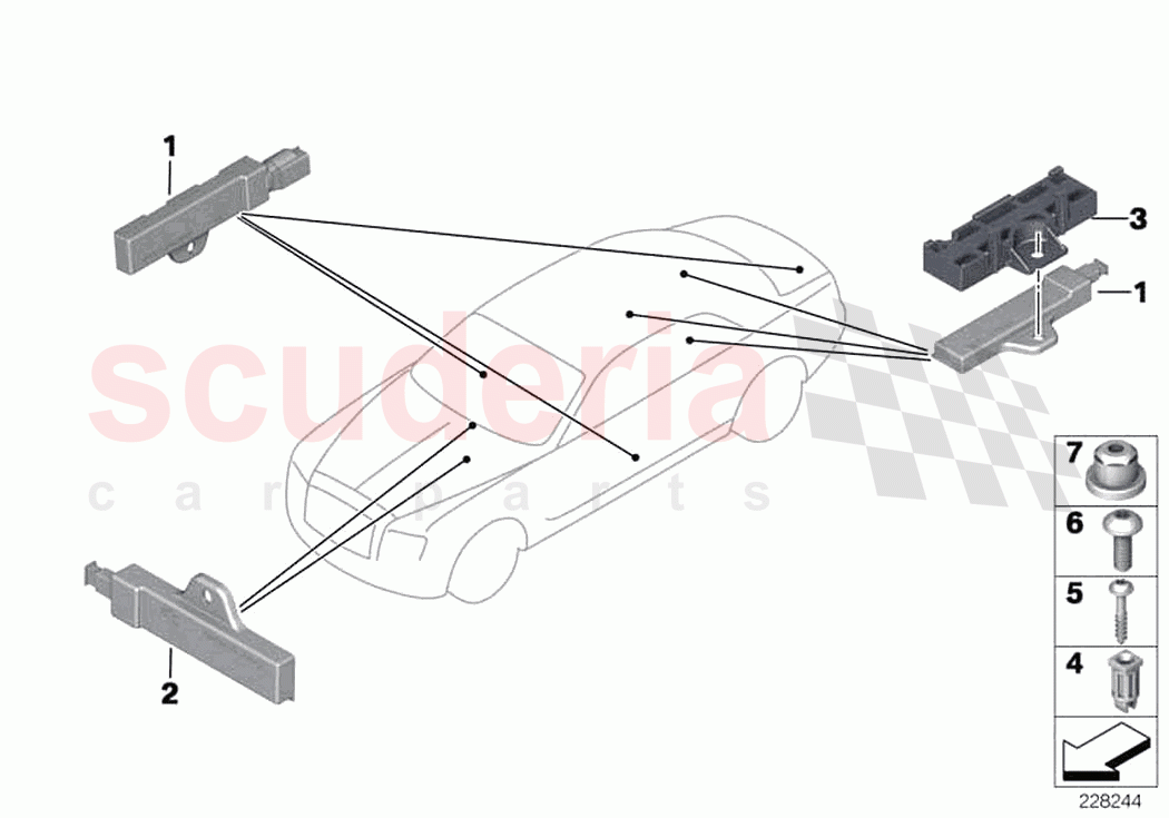 Single parts aerial comfort access of Rolls Royce Rolls Royce Ghost RR4(2017-2019)