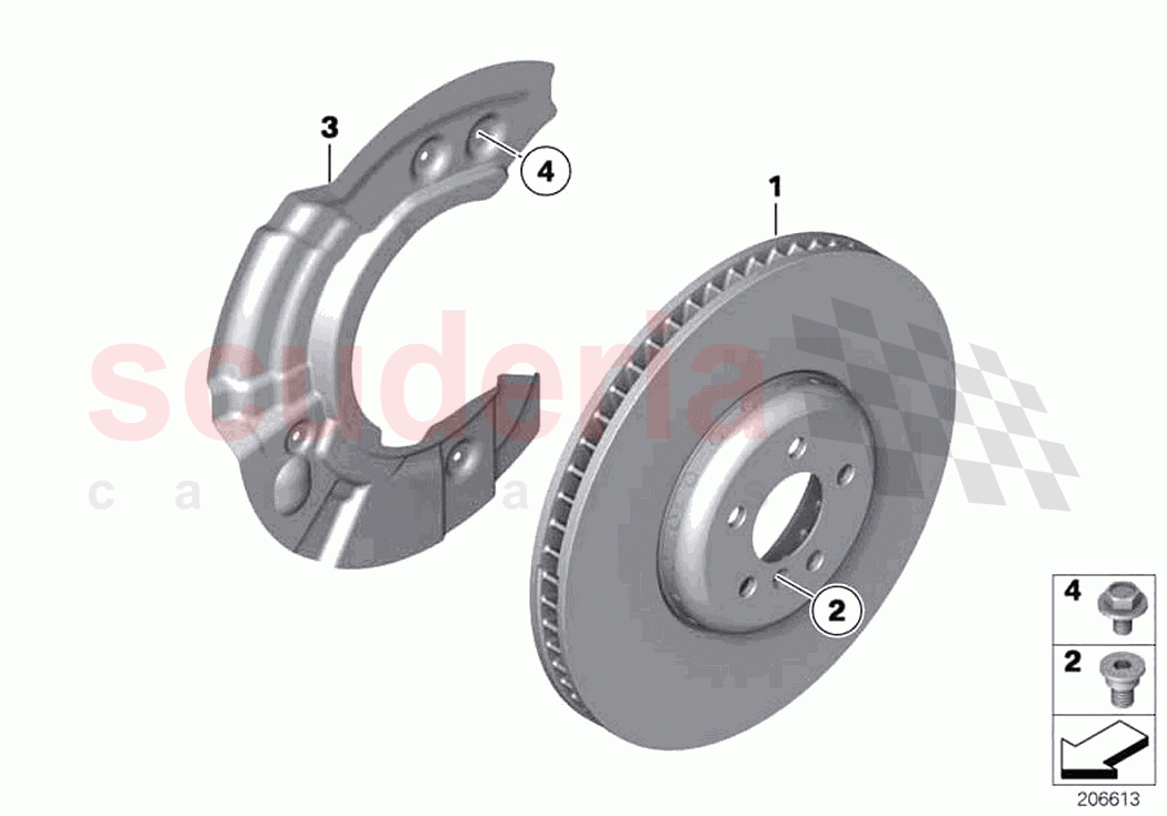 Front brake brake disc of Rolls Royce Rolls Royce Ghost RR4(2017-2019)