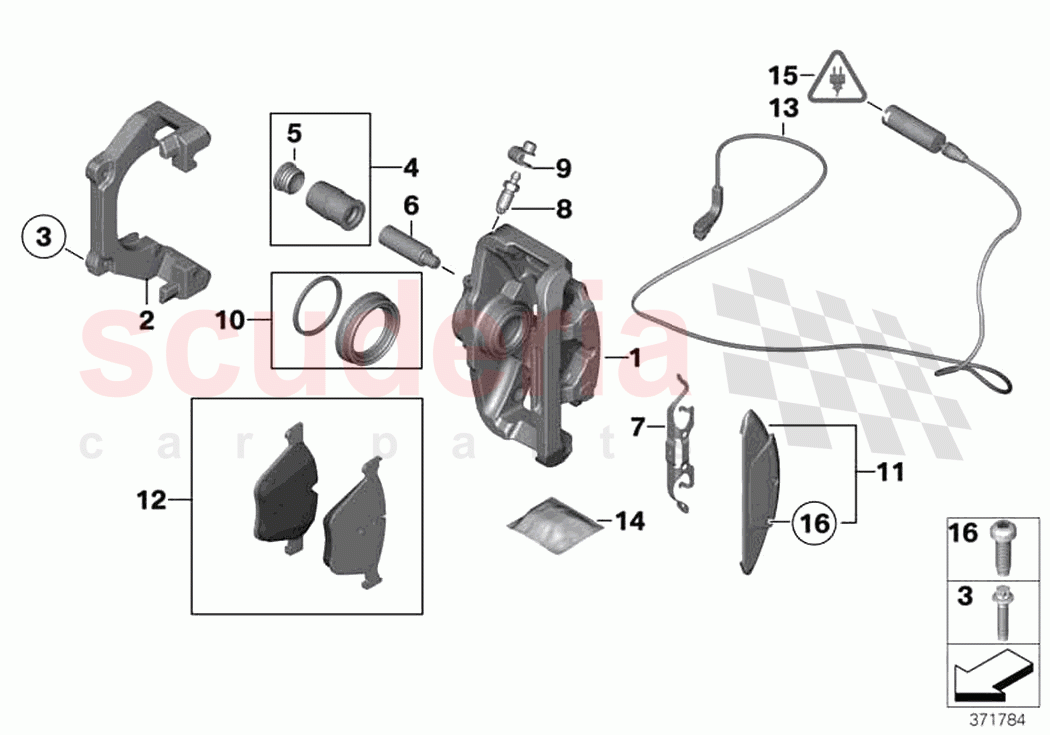 Rear wheel brake brake pad sensor of Rolls Royce Rolls Royce Ghost RR4(2017-2019)