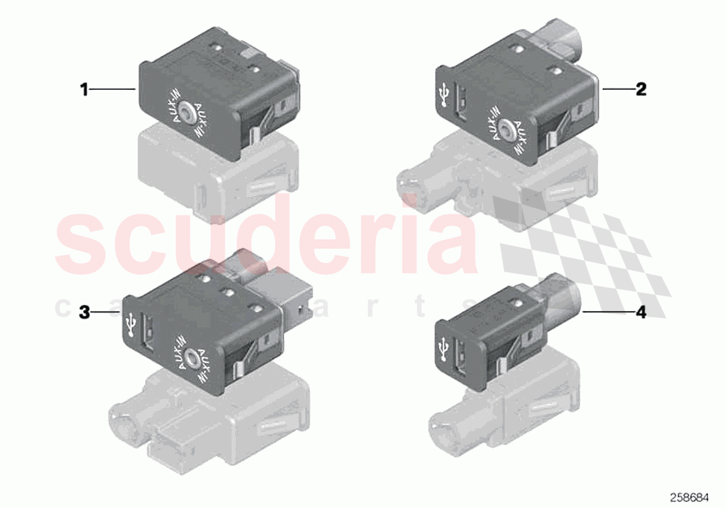 USB AUX IN socket of Rolls Royce Rolls Royce Ghost RR4(2017-2019)