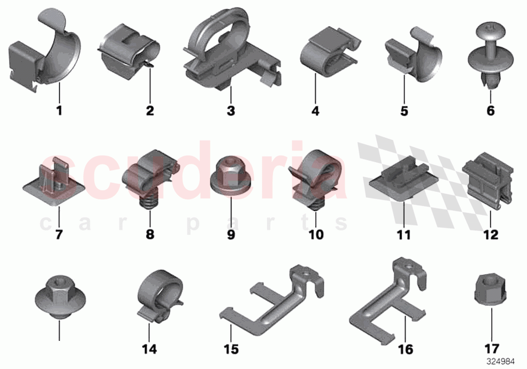 Cable harness fixings of Rolls Royce Rolls Royce Ghost RR4(2017-2019)