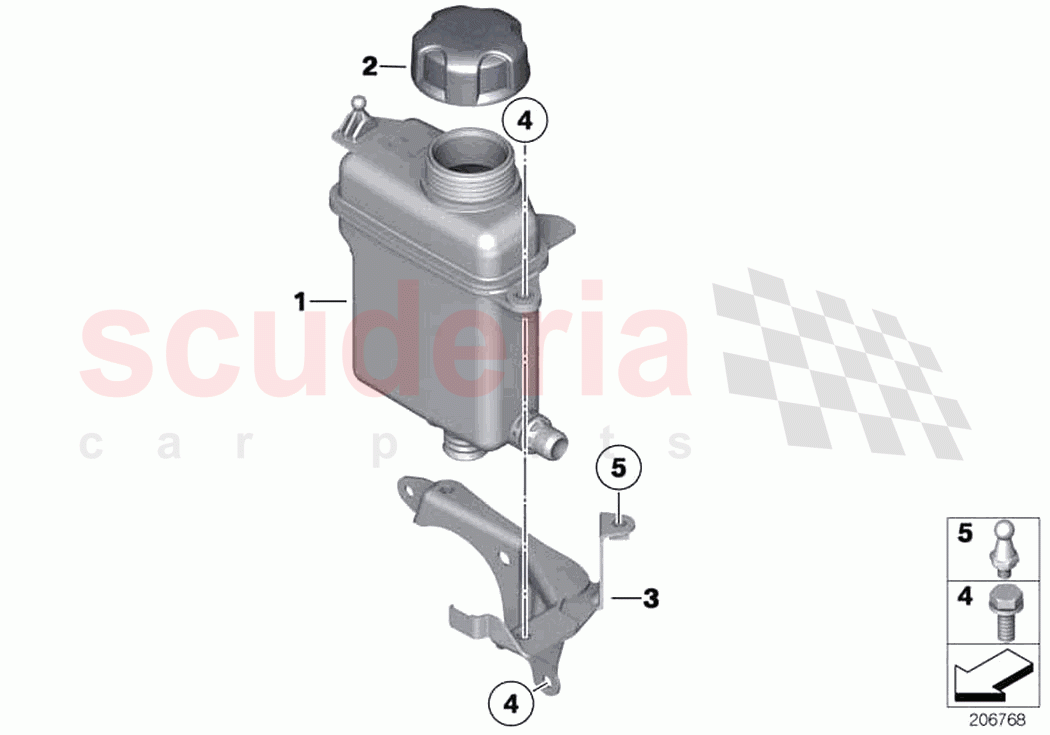 Expansion tank intercooler of Rolls Royce Rolls Royce Ghost RR4(2017-2019)