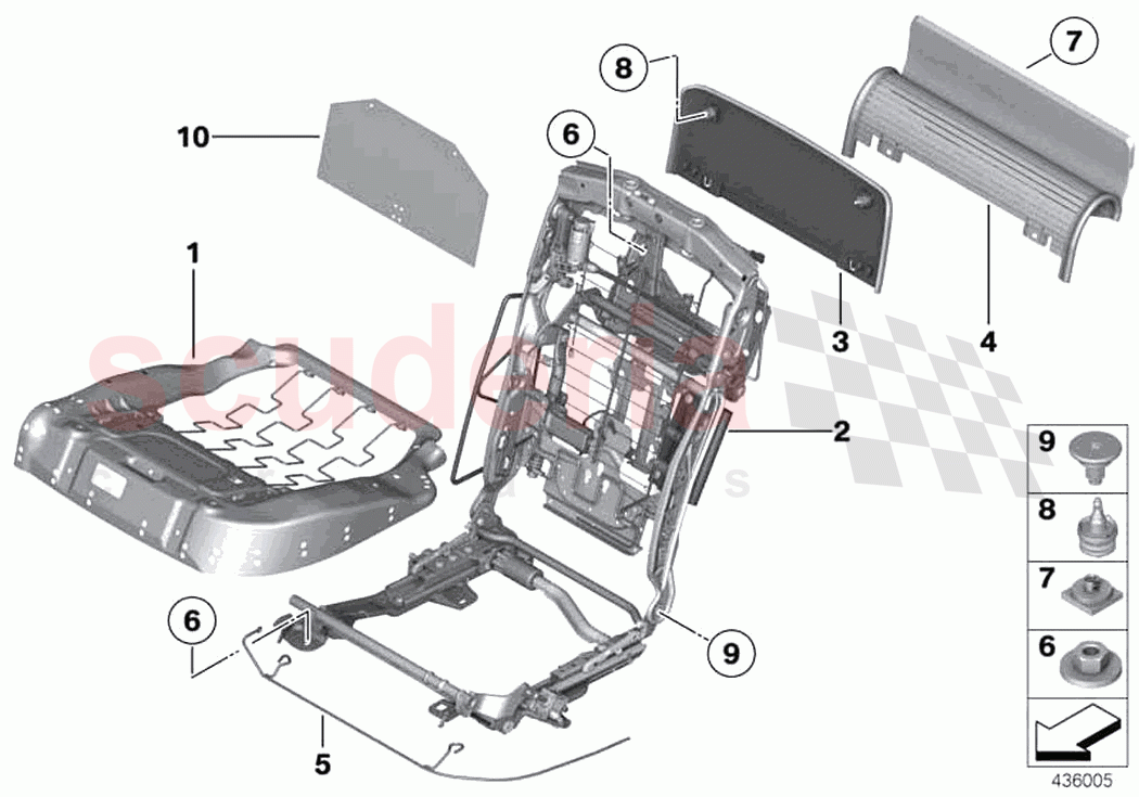 Seat rear seat frame comfort seat of Rolls Royce Rolls Royce Ghost RR4(2017-2019)