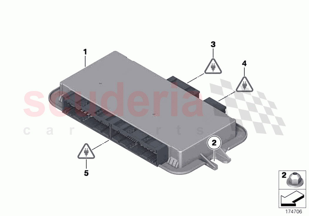 Control unit footwell module 3 of Rolls Royce Rolls Royce Ghost RR4(2017-2019)