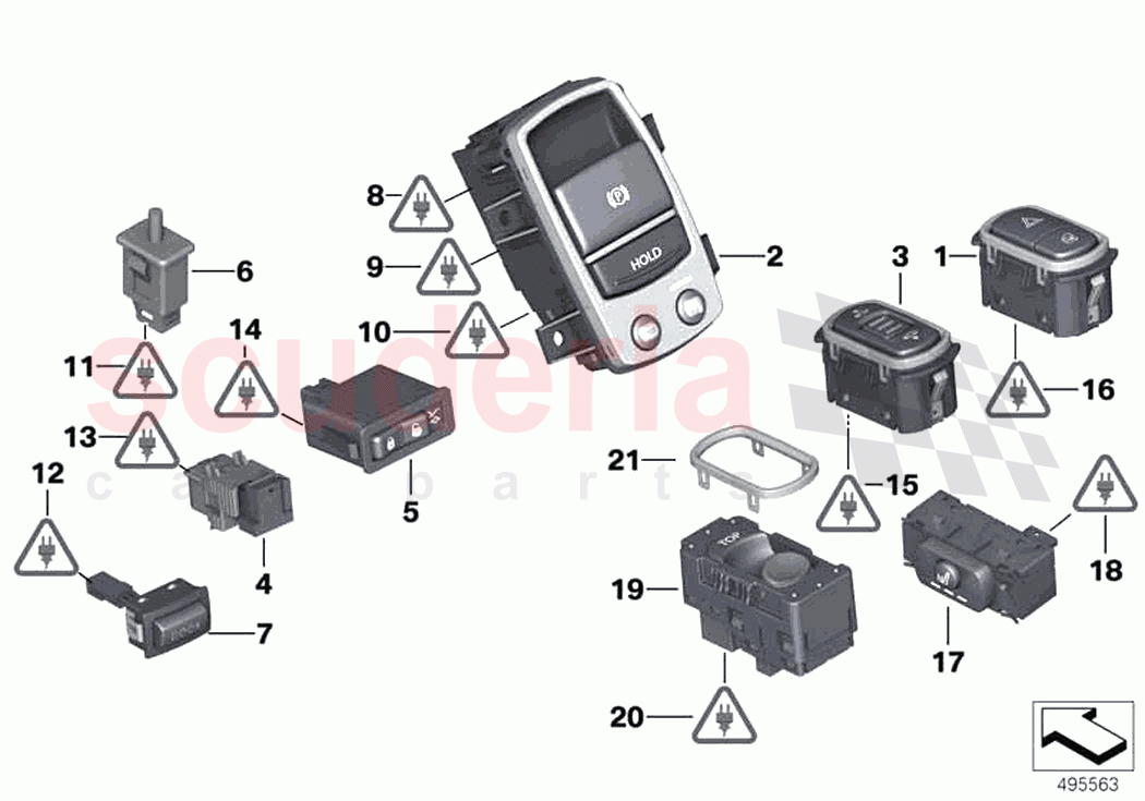 Various switches of Rolls Royce Rolls Royce Ghost RR4(2017-2019)