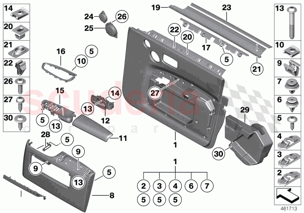 Door trim panel front of Rolls Royce Rolls Royce Ghost RR4(2017-2019)