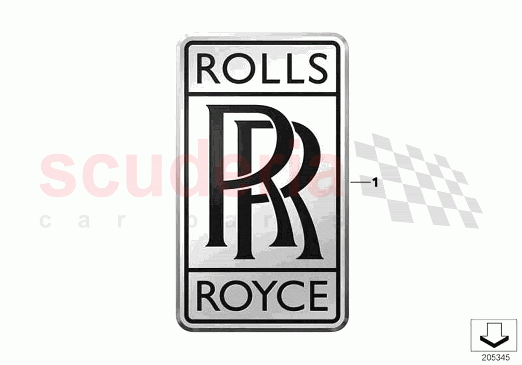 Emblems letterings of Rolls Royce Rolls Royce Ghost RR4(2017-2019)