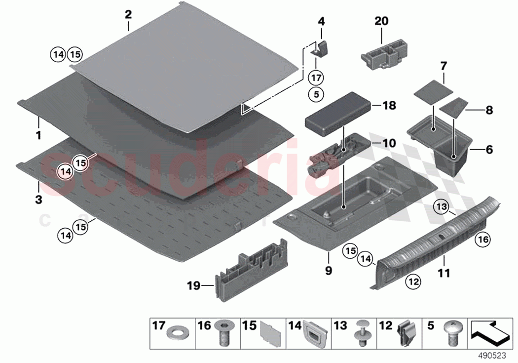Trim panel trunk floor of Rolls Royce Rolls Royce Ghost RR4(2017-2019)
