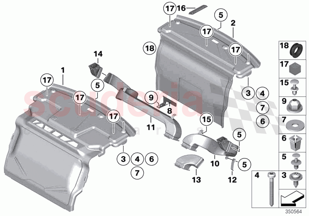 Trim panel trunk partition of Rolls Royce Rolls Royce Ghost RR4(2017-2019)