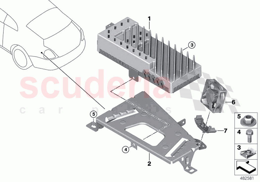 Amplifier bracket of Rolls Royce Rolls Royce Phantom Extended RR12(2017-2023)