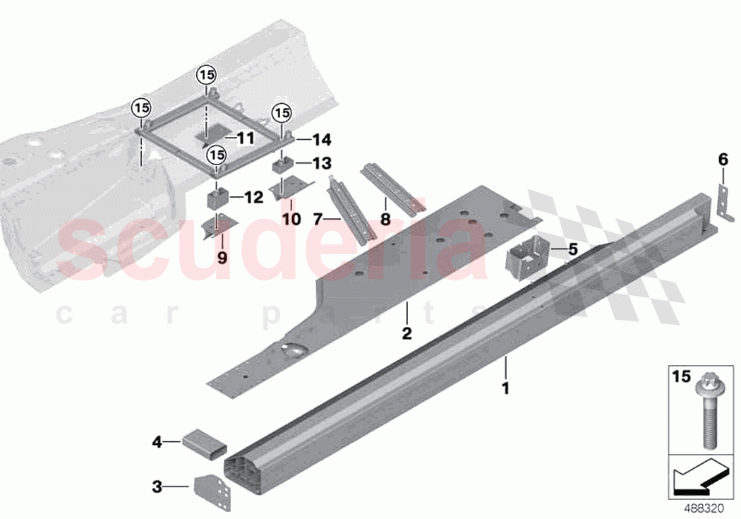 Floorpan assembly of Rolls Royce Rolls Royce Phantom Extended RR12(2017-2023)