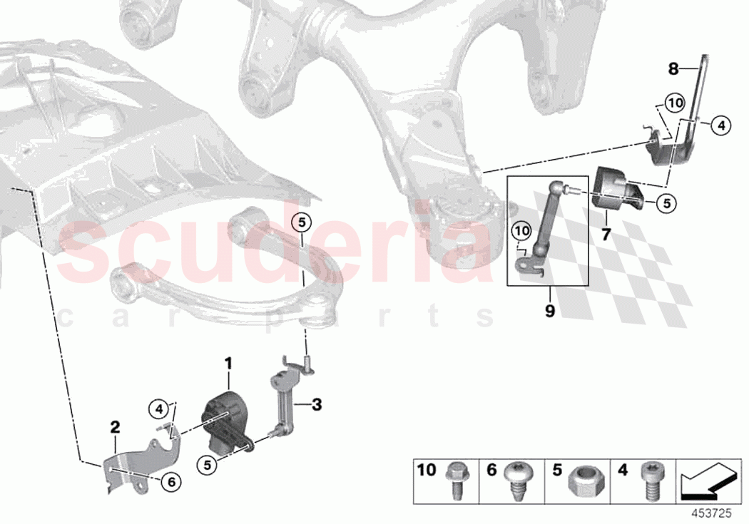 Headlight vertical aim control sensor of Rolls Royce Rolls Royce Phantom Extended RR12(2017-2023)